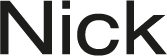 Nick Signature black text